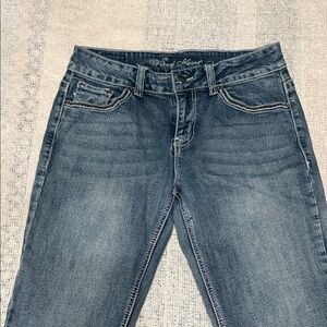 Women’s Boot Cut Jeans in Blue Wash by Wired Heart